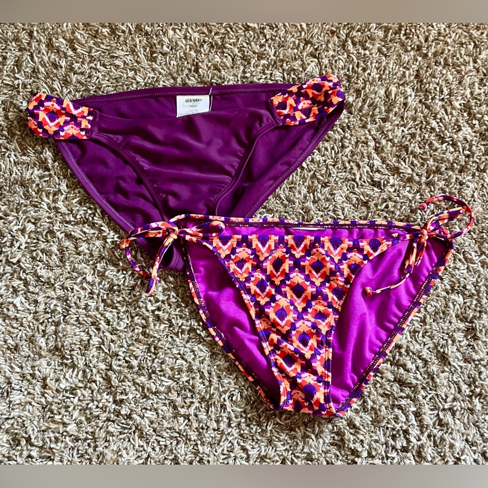Old Navy Geometric Colorful Matching Hipster Bikini Bottoms | Medium